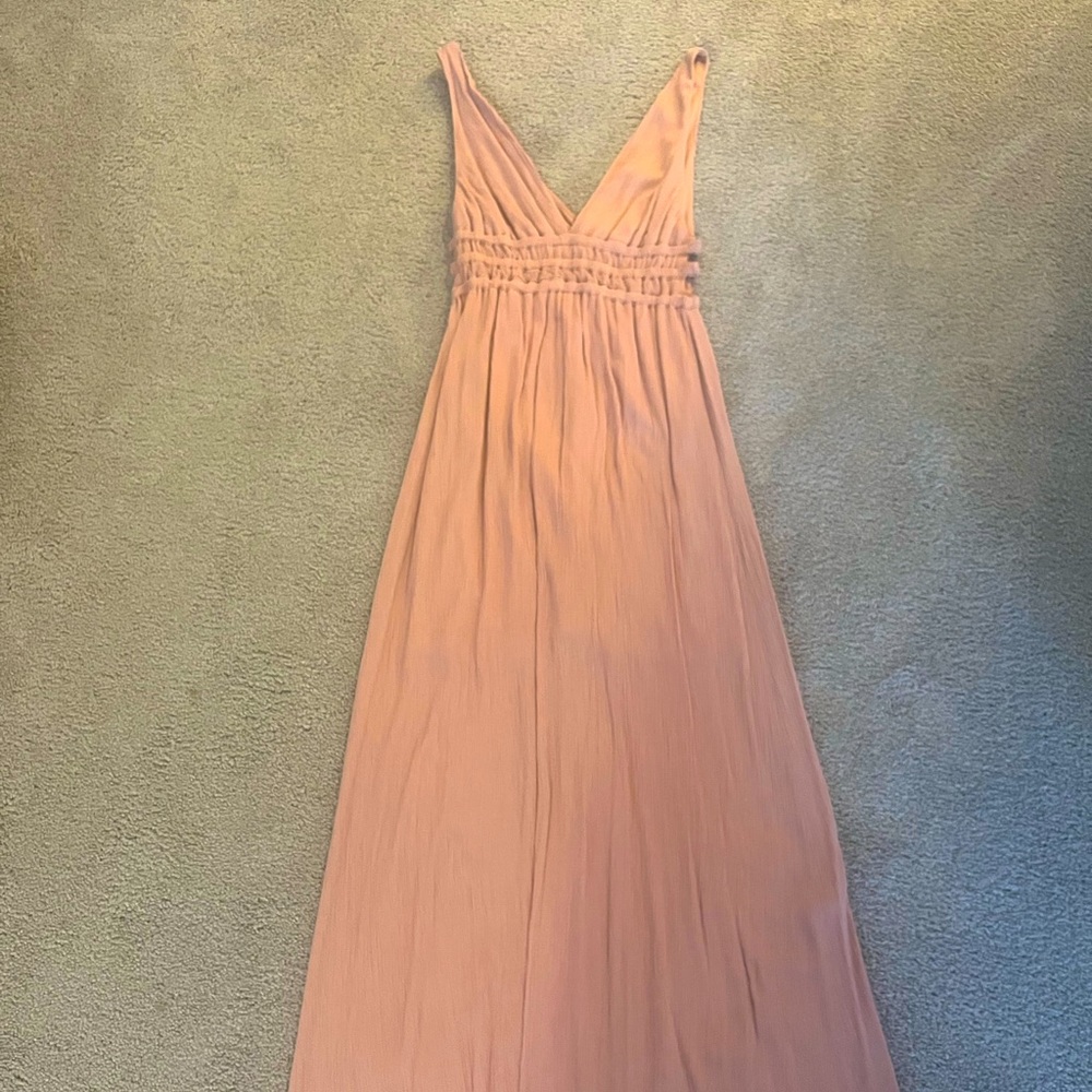 Blush Pink Maxi Dress, Size Small